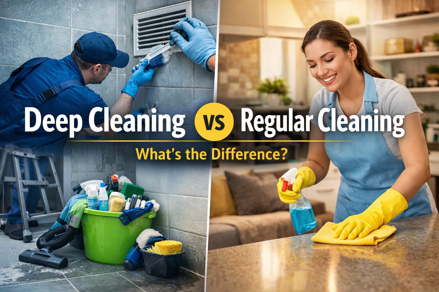Deep Cleaning vs Regular Cleaning in Dubai: What’s the Difference & Which One Do You Need?